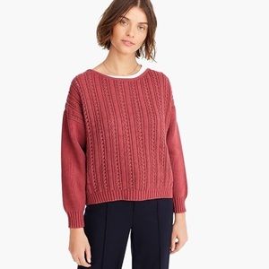 J. Crew Point Sur Pointelle Sweater